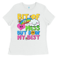 White bit of a mess but doin my best Ladies Tee - NancyCooperArtShop