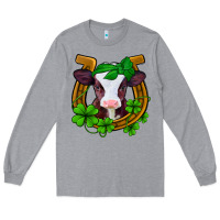 Heather Grey lucky horseshoe 4 leaf clover baby calf Long Sleeve Tee - Jasminsmagicworld