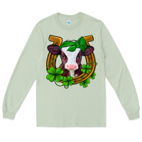 Matcha lucky horseshoe 4 leaf clover baby calf Long Sleeve Tee - Jasminsmagicworld