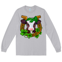 Lucky Horseshoe 4 Leaf Clover Baby Calf Long Sleeve Tee | Teevron