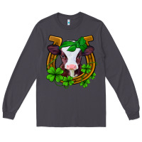 Smoke lucky horseshoe 4 leaf clover baby calf Long Sleeve Tee - Jasminsmagicworld