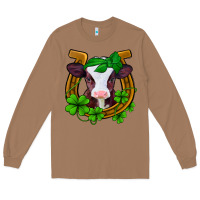 Toasted Coconut lucky horseshoe 4 leaf clover baby calf Long Sleeve Tee - Jasminsmagicworld