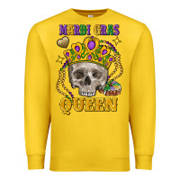Lemon Skull Mardi Gras queen Premium Sweatshirt - FaDigitalArtStudio