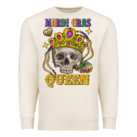 Skull Mardi Gras Queen Premium Sweatshirt | Teevron