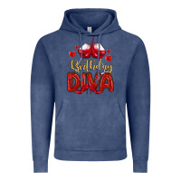 Vintage Denim birthday diva Vintage Hoodie - MaliasSmallBusiness
