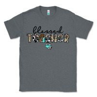 Charcoal Heather blessed teacher Classic Tee - CowhideDigitalArt