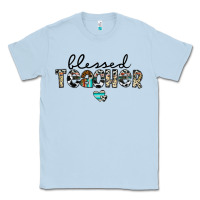 Dusty Blue blessed teacher Classic Tee - CowhideDigitalArt