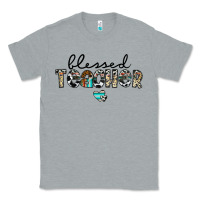 Heather Grey blessed teacher Classic Tee - CowhideDigitalArt