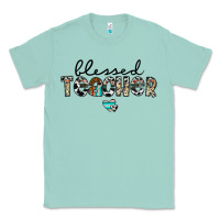 Seafoam blessed teacher Classic Tee - CowhideDigitalArt