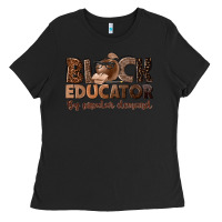 Black black educator by popular demand Ladies Tee - NancyCooperArtShop