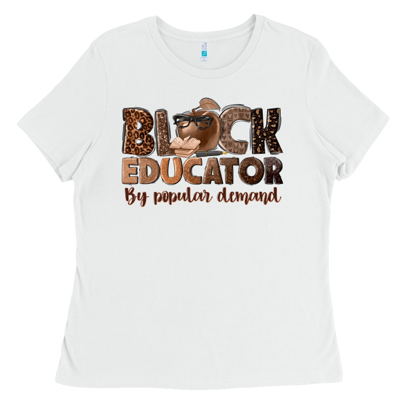 Black Educator By Popular Demand Ladies Tee by NancyCooperArtShop | Teevron