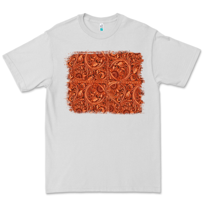 Serape Turquoise  Leather Background Premium Tee by Jasminsmagicworld | Teevron