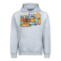 Heather Grey be the sunshine Urban Hoodie - CowhideDigitalArt