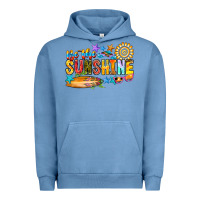 Pigment Pebble Blue be the sunshine Urban Hoodie - CowhideDigitalArt