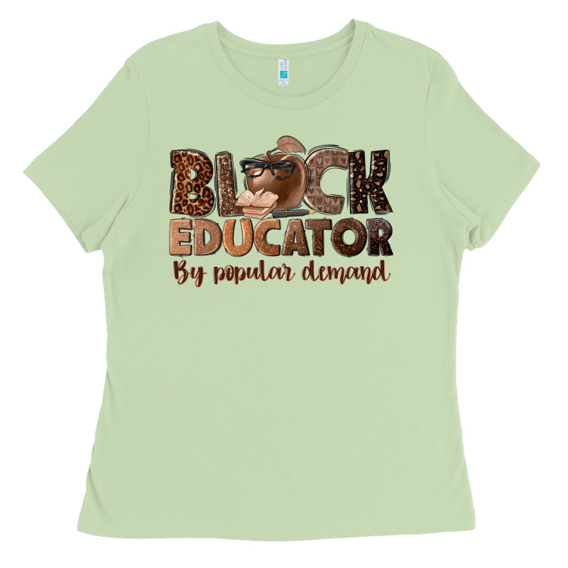 Black Educator By Popular Demand Ladies Tee by NancyCooperArtShop | Teevron