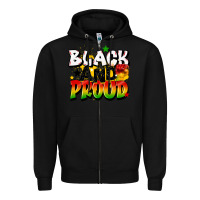 Black black and proud Zipper Hoodie - CowGirlArtShop