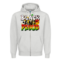 Dove Grey black and proud Zipper Hoodie - CowGirlArtShop