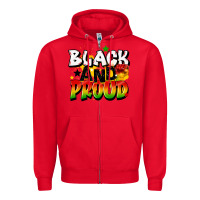 Red black and proud Zipper Hoodie - CowGirlArtShop
