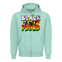 Seafoam black and proud Zipper Hoodie - CowGirlArtShop