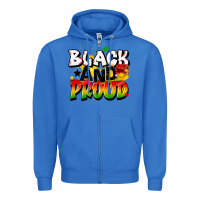 True Royal black and proud Zipper Hoodie - CowGirlArtShop
