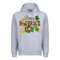 Heather Grey Happy St. Patrick's Day Premium Hoodie - HowdyJamesFarm