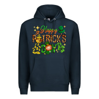 Navy Happy St. Patrick's Day Premium Hoodie - HowdyJamesFarm