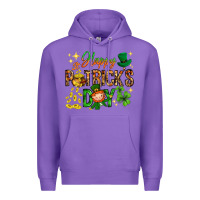 Purple Happy St. Patrick's Day Premium Hoodie - HowdyJamesFarm