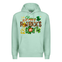 Seafoam Happy St. Patrick's Day Premium Hoodie - HowdyJamesFarm