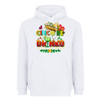 White Cinco de drinko Heavyweight Hoodie - FaDigitalArtStudio