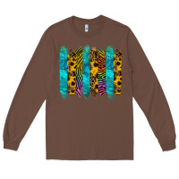 Chestnut turquoise leopard sunflowers colorful Long Sleeve Tee - RanaPortraitStore