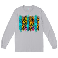 Moon Dust turquoise leopard sunflowers colorful Long Sleeve Tee - RanaPortraitStore