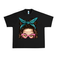 Black Messy Bun Mom With Leopard Bandana Urban Heavy Tee - BundleAndBundleShop