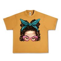 Peanut Butter Messy Bun Mom With Leopard Bandana Urban Heavy Tee - BundleAndBundleShop