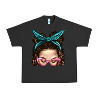 Pigment Black Messy Bun Mom With Leopard Bandana Urban Heavy Tee - BundleAndBundleShop