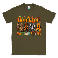 Army Green thankful mama bbs Classic Tee - BundleAndBundleShop