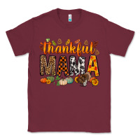 Burgundy thankful mama bbs Classic Tee - BundleAndBundleShop
