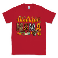 Red thankful mama bbs Classic Tee - BundleAndBundleShop