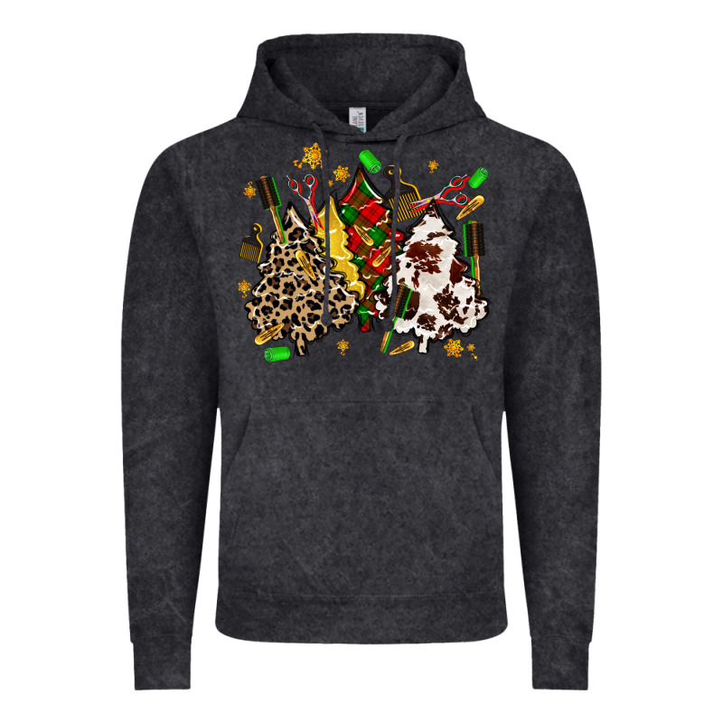 Hair Stylist With Christmas Tree Vintage Hoodie by MaliasSmallBusiness | Teevron