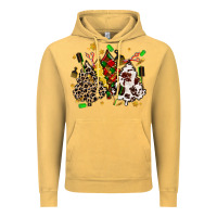 Vintage Mustard hair stylist with christmas tree Vintage Hoodie - MaliasSmallBusiness
