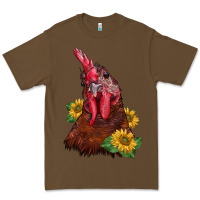 Cacao rooster sunflower Premium Tee - BarkalooDesign