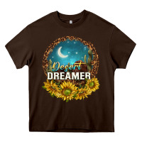 Chocolate Brown desert dreamer Heavy Core Tee - NancyCooperArtShop