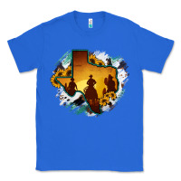 True Royal Horsehide Texas Map Cowboys Flag Classic Tee - RanaPortraitStore
