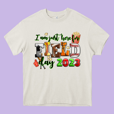 I Am Just Here For Field Day 2023 Heavy Core Tee Designed By Adodesignshop