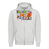 Dove Grey trick or treat Zipper Hoodie - CowGirlArtShop