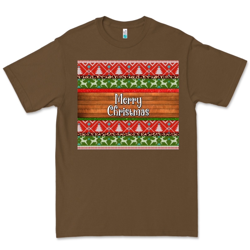 Merry Christmas Knitted Reindeer Pattern Premium Tee by Jasminsmagicworld | Teevron