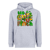 Heather Grey St. Patrick's too cute to pinch Heavyweight Hoodie - OliviaCreatesArt