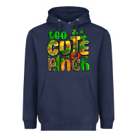Navy St. Patrick's too cute to pinch Heavyweight Hoodie - OliviaCreatesArt