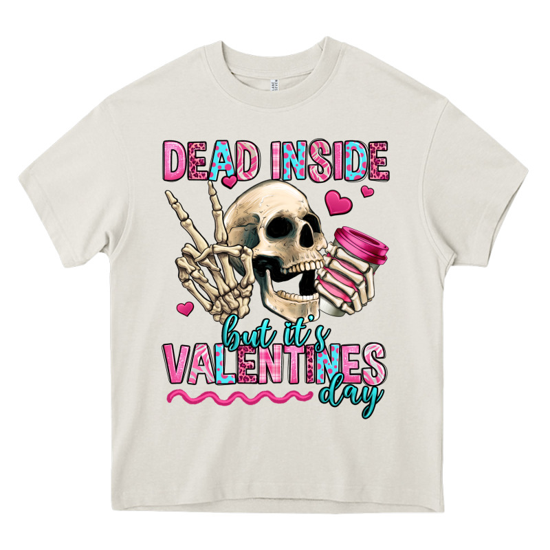 Dead Inside But It's Valentines Day Heavy Core Tee by Jasminsmagicworld | Teevron