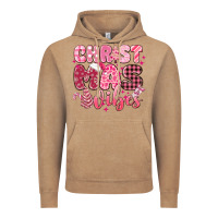 Vintage Coffee christmas vibes pink Vintage Hoodie - MaliasSmallBusiness
