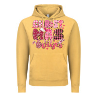 Vintage Mustard christmas vibes pink Vintage Hoodie - MaliasSmallBusiness